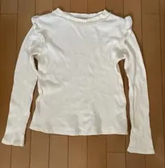 パペルラピス パール付きリブカットソー　サイズJM ベルメゾン