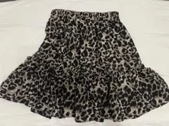 平成 グランジ y2k ギャル ヒョウ柄 レオパード スカート フリル