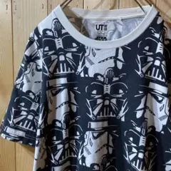 ss4670 UNIQLO ユニクロ 半袖Tシャツ 総柄 スターウォーズ L