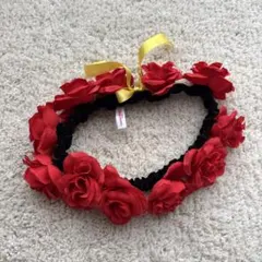 美女と野獣　バラのヘアバンド