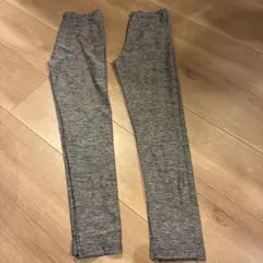 UNIQLO キッズ レギンス 140 2枚組 杢グレー
