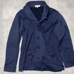【美品】THE SHOP TK ショールカラー カーディガン ネイビー Lのサムネイル