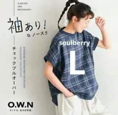 soulberry O.W.N 袖あり！なノースリ チェックプルオーバー L