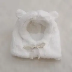 クマ耳付きボア 帽子