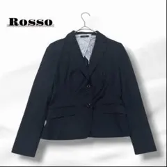ロッソ テーラードジャケット スーツ上着 日本製 肩パッド有 オフィス 7059