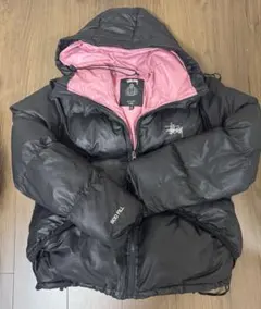 Stussy フード付きダウンジャケット M 黒・ピンク Mejor chaqueta Stussy rosa para streetwear | TikTok