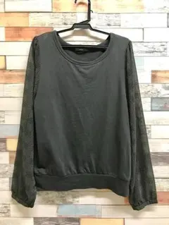 Kastane カスタネ　長袖カットソー サイズF ダークグレー系