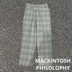 美品！MACKINTOSH PHILOSOPHY チェックパンツ　メンズ　グレーのサムネイル