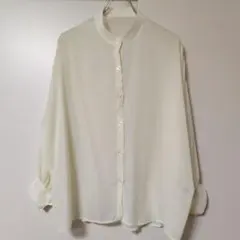 美品 グレイル GRL 長袖ブラウス シャツ 丸首 薄手 シンプル