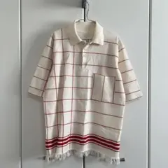 MAISON MARGIELA 22SS ウール ニット フリンジ ポロシャツのサムネイル