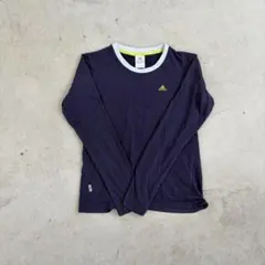 希少 Y2k adidas 長袖 Tシャツ ネイビー
