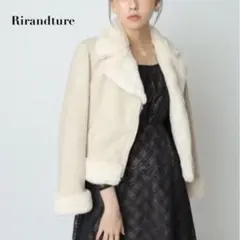 未使用　Rirandture フェイクファーライダースジャケット