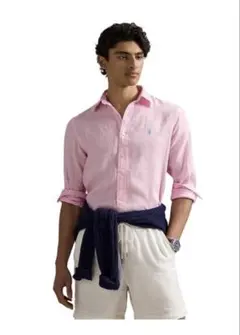 Polo Ralph Lauren リネンシャツ ピンク　メンズのサムネイル