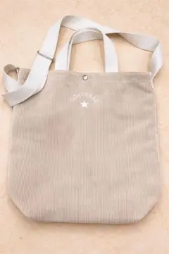 【美品】CONVERSE　コンバース　ショルダーバッグ　コーデュロイ　ベージュ
