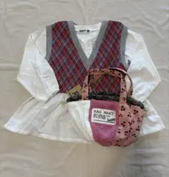 RAG MART チェック柄 トップス　バッグ　セット