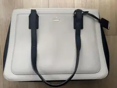 【14インチPC・A4対応】ケイトスペード トートバッグ バイカラー ※訳あり