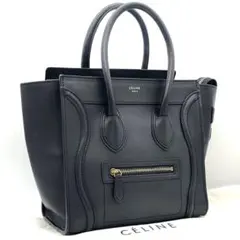 【極美品】CELINE セリーヌ　ラゲージ　マイクロ ショッパー　レザー　黒