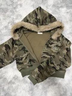 迷彩柄フード付きパーカー フリーサイズ