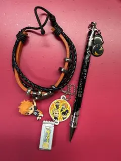 ハイキューグッズまとめ売り 日向翔陽 影山飛雄 烏野高校 シャーペン