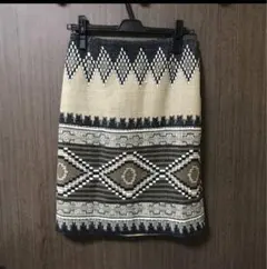 ダブルスタンダードクロージング 台形スカートコットンリネンネイティブインディアン