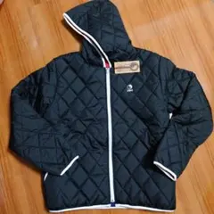 新品【黒 フード付き キルティングジャケット・リバーシブル採用】