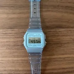 チープカシオ　CASIO 　クリアブルー　F91WS-2