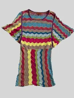 MISSONI ミッソーニ　マルチカラースラブ柄ニットワンピースのサムネイル