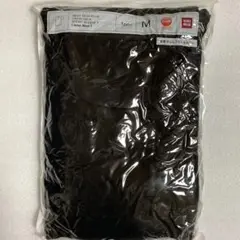 【匿名配送】ユニクロ ヒートテック プラス クルーネックT 半袖 ブラック M