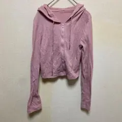 Dazy フード付きクロップドパーカー S ピンク