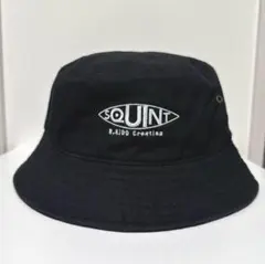 バケットハット オリジナルロゴ刺繍入り ブラック ユニセックス