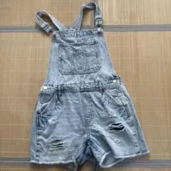 GAP デニムオーバーオール XXL ダメージ加工