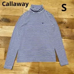 Callaway キャロウェイ タートルネック あったか素材シャツ　ゴルフ　青白