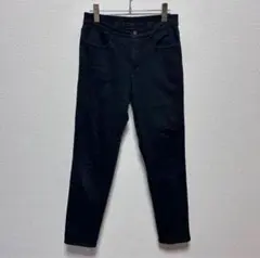 リブインコンフォート フェリシモ テーパードパンツ ストレッチ ブラック