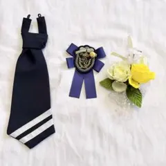 ネイビー ストライプ ネクタイ セット