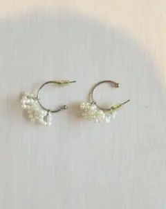 パールとクリスタルのピアスセット