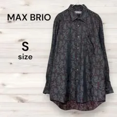 MAX BRIO マックスブリオ 美品 幾何学模様 長袖シャツ S 総柄