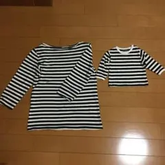 【リンクコーデ・親子】マリメッコ　ベビー60 ウーマンSボーダー長袖トップス