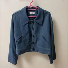 新品未使用品NI NI ダークブルー クロップドジャケット