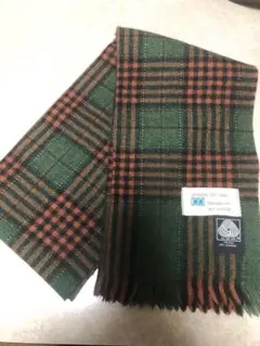 2枚セットウール混紡 チェック柄マフラー