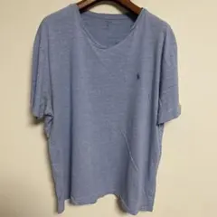 Polo Ralph Lauren ライトブルー Vネック Tシャツ XL
