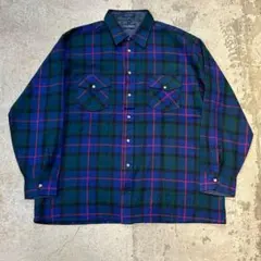 古着 VAN HEUSEN ヴァンヒューゼン チェックシャツ XL シャツ