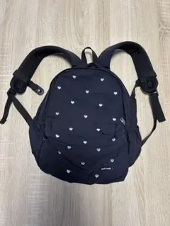 プティマイン 黒×白 ハート型 リュック 女の子