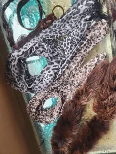 ストールセット3ベルト1　ヒョウ柄　など