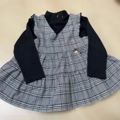 petit main チェック柄ワンピース 110 千鳥柄