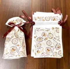 ラッピング袋　巾着袋　梱包　おすそ分け　ギフト　ラッピング　バレンタイン