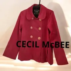 CECIL McBEE セシルマクビー ピーコート ファーコート ワインレッド