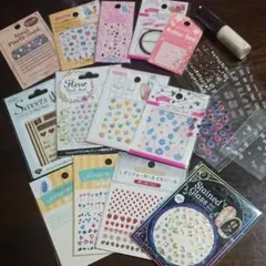 値下げ☆ネイルシール16シート ＆ ラインテープ ＆ アートペン ☆セット