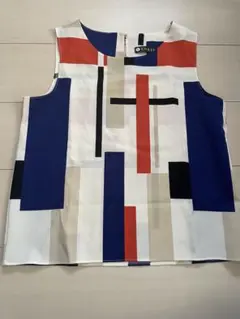 ENRICH 幾何学模様 ノースリーブトップス