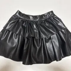 レザー ダブルスカート フレアスカート サブカル地雷 y2k SHEIN