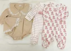 SHEIN ベビー服 ロンパース 帽子 まとめて 4点セット 3-6M